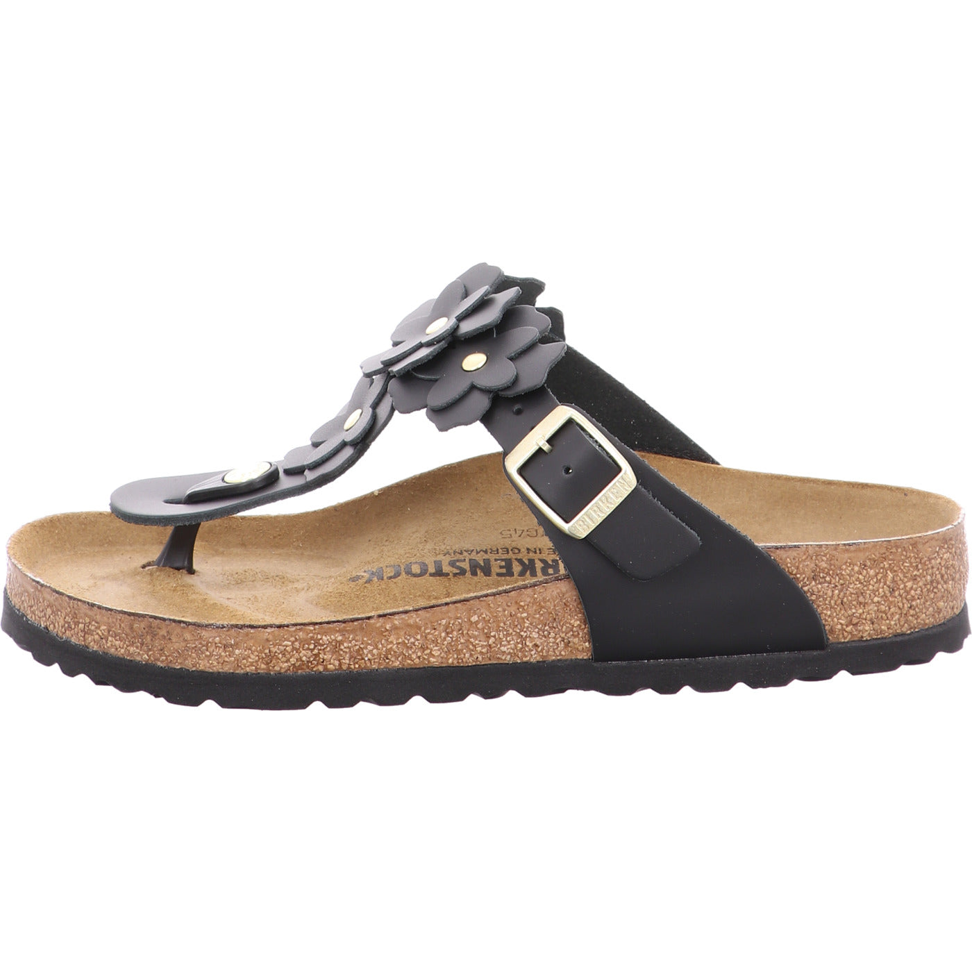 Birkenstock Pantolette Gizeh Flowers LE Black