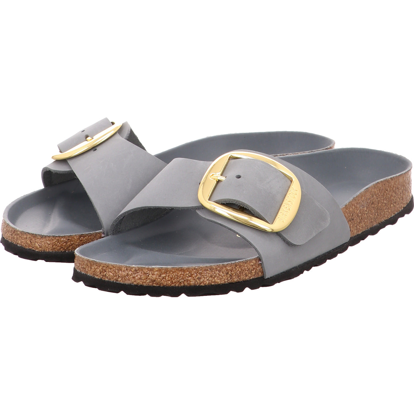 Birkenstock Pantolette Madrid Big Buckle LEOI Basalt