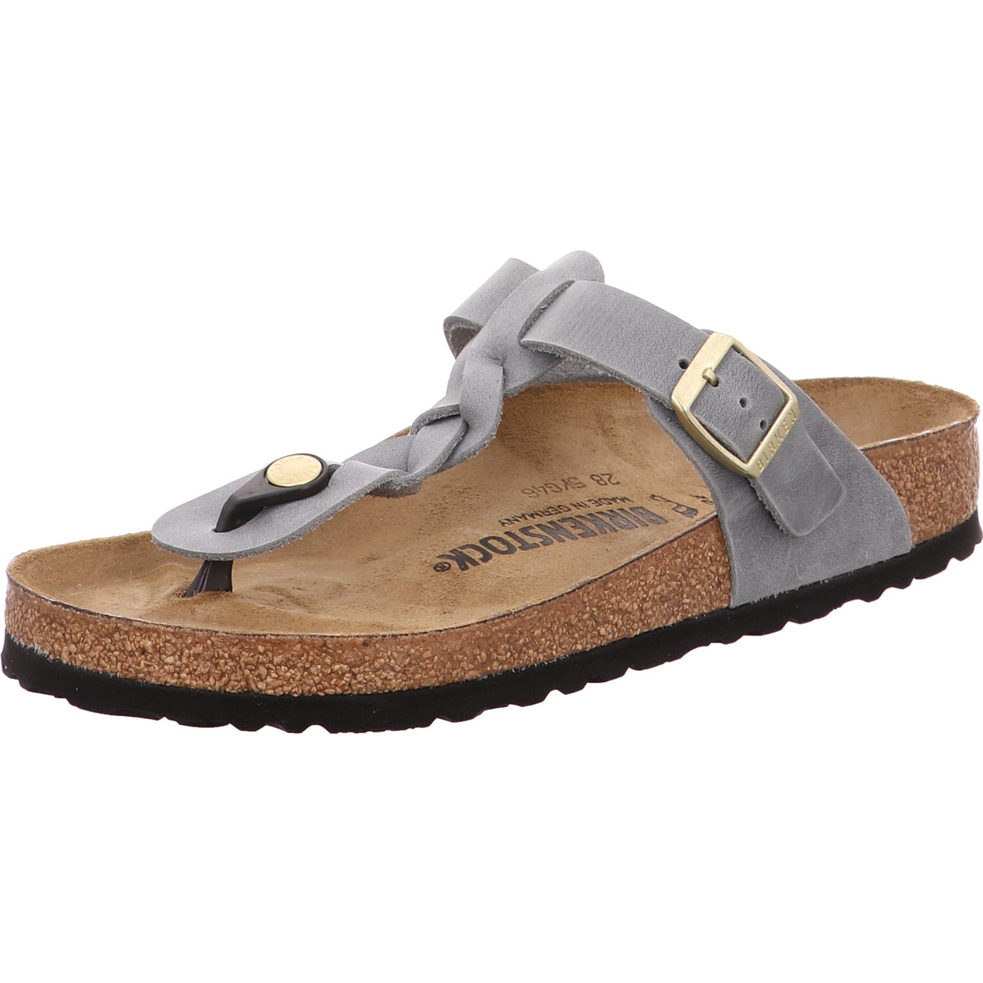 Birkenstock Pantolette Gizeh Braided LEOI Basalt Gray